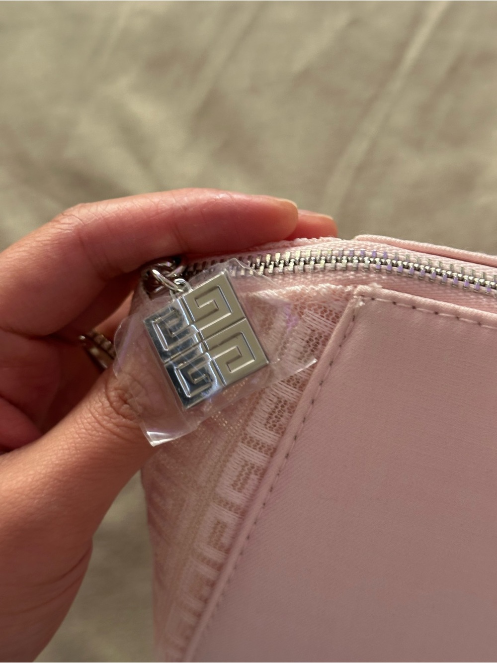 Givenchy Pale Pink Logo Cosmetic Pouch - Picture 2 of 6